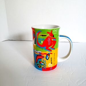 Creative Art Australia Porcelain Coffee/Tea/Cappuccino Mug  Multi-colored
